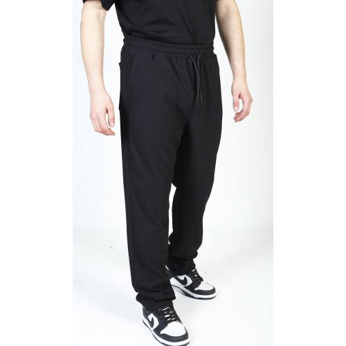 Fitilli Baggy Jogger Pantolon Siyah